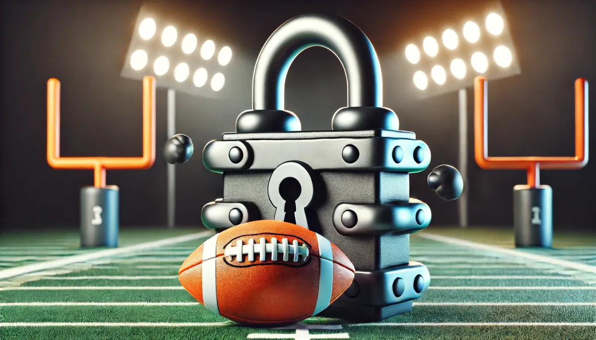 lock on the football field